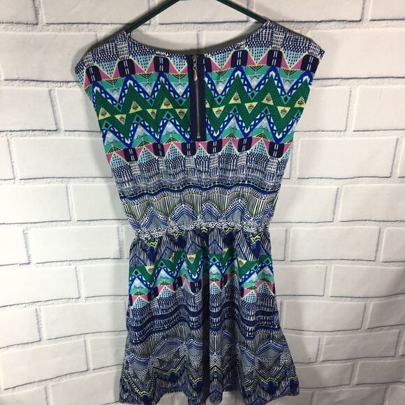 BeBop Womens Summer Dress - Geometric SZ M - Picture 2 of 5